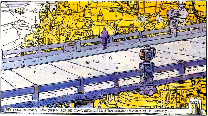 A panel from The Long Tomorrow